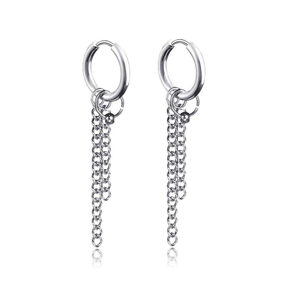 Style De Boucle D'Oreille Les bijoux en acier | Boucles D'Oreilles Acier Chainette Inoxydable