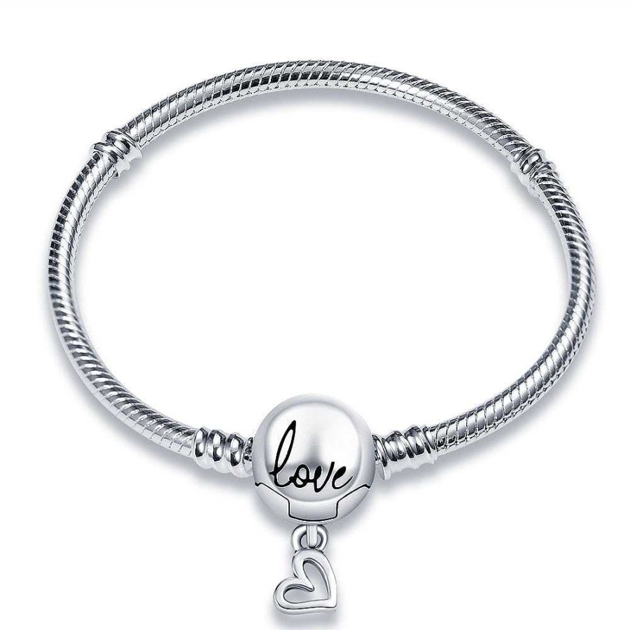 Styles De Bracelets Les bijoux en acier | Bracelet Love Coeur Suspendu