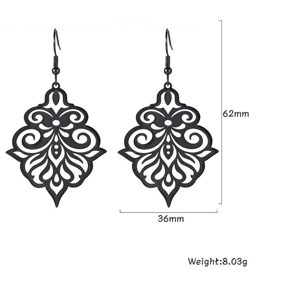 Style De Boucle D'Oreille Les bijoux en acier | Boucle D'Oreille Fleur En Acier Inoxydable