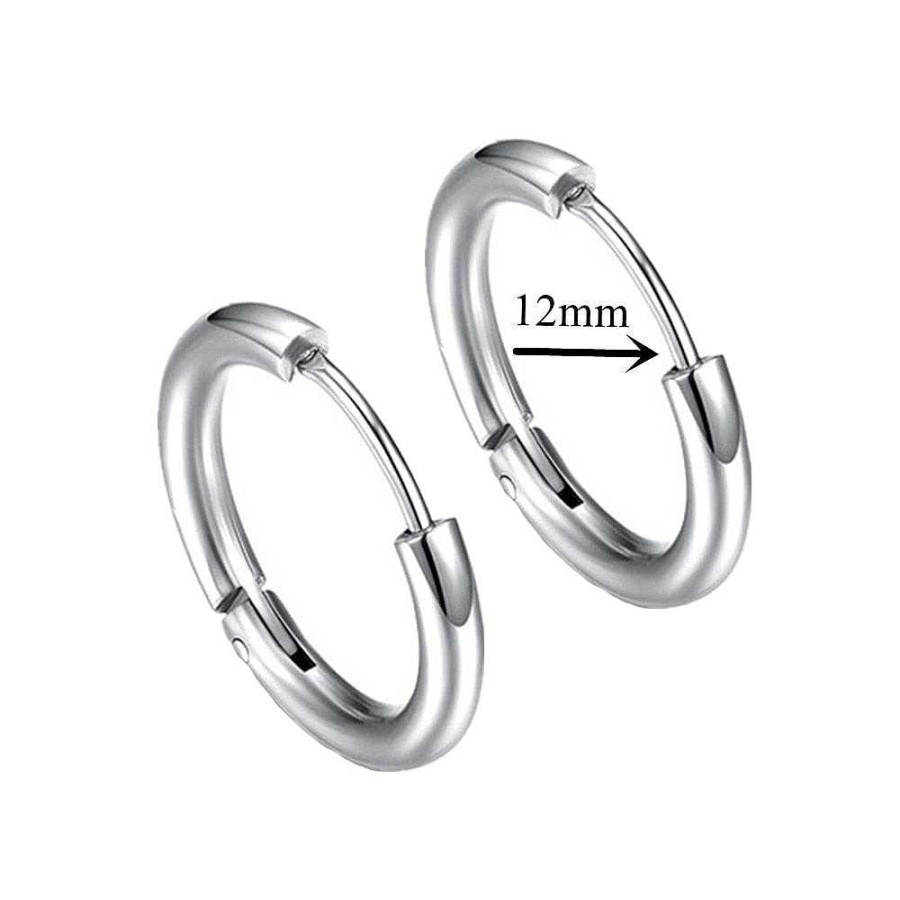 Style De Boucle D'Oreille Les bijoux en acier | Boucles D'Oreilles Acier Inox Basique Inoxydable