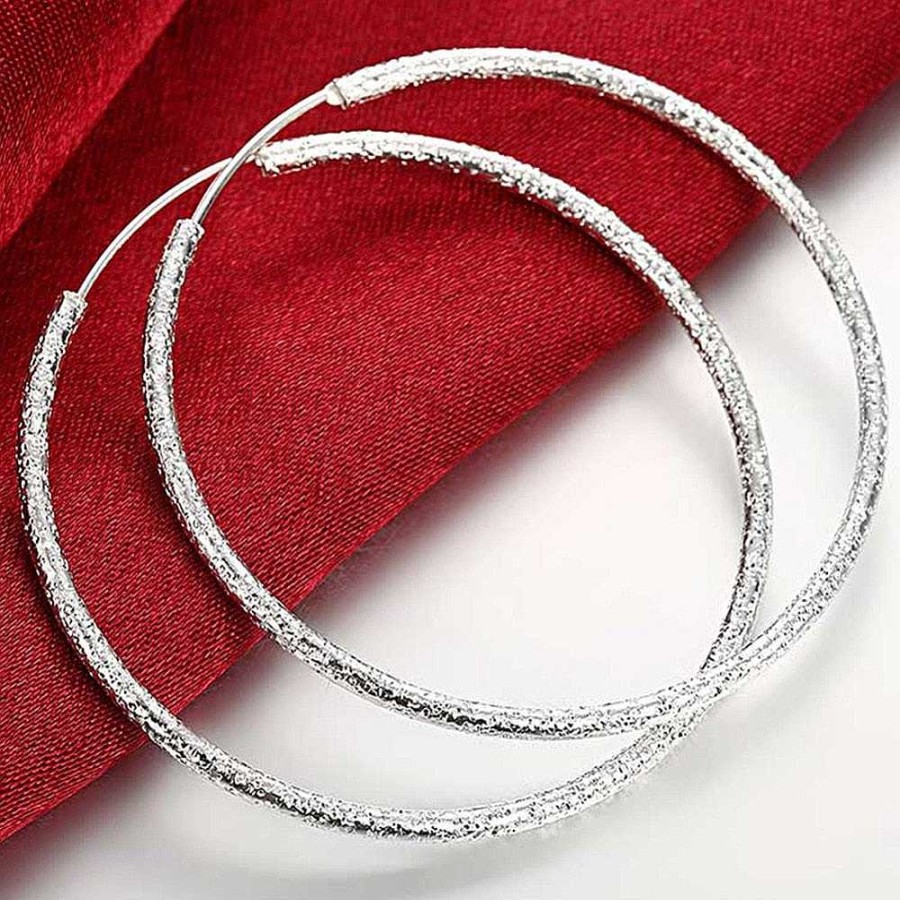 Style De Boucle D'Oreille Les bijoux en acier | Boucles D'Oreilles Anneaux De 3,5 Cm / 5,0 Cm.