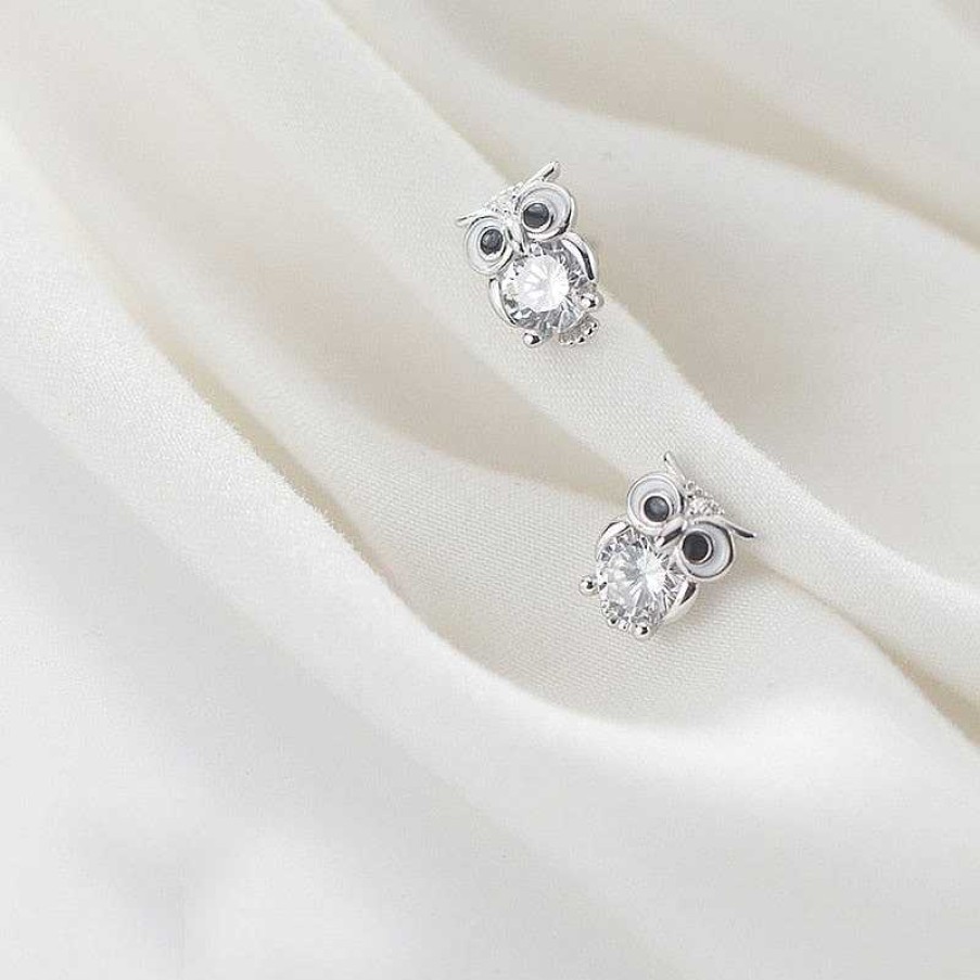 Style De Boucle D'Oreille Les bijoux en acier | Boucle D'Oreille Licorne Mignonne Avec Un Hibou