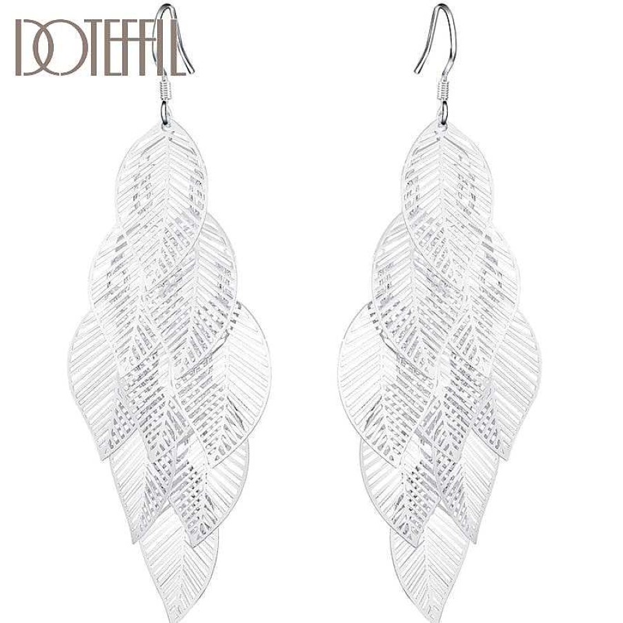 Style De Collier Les bijoux en acier | Boucle D'Oreille De Mariage En Forme De Feuille D'Arbre