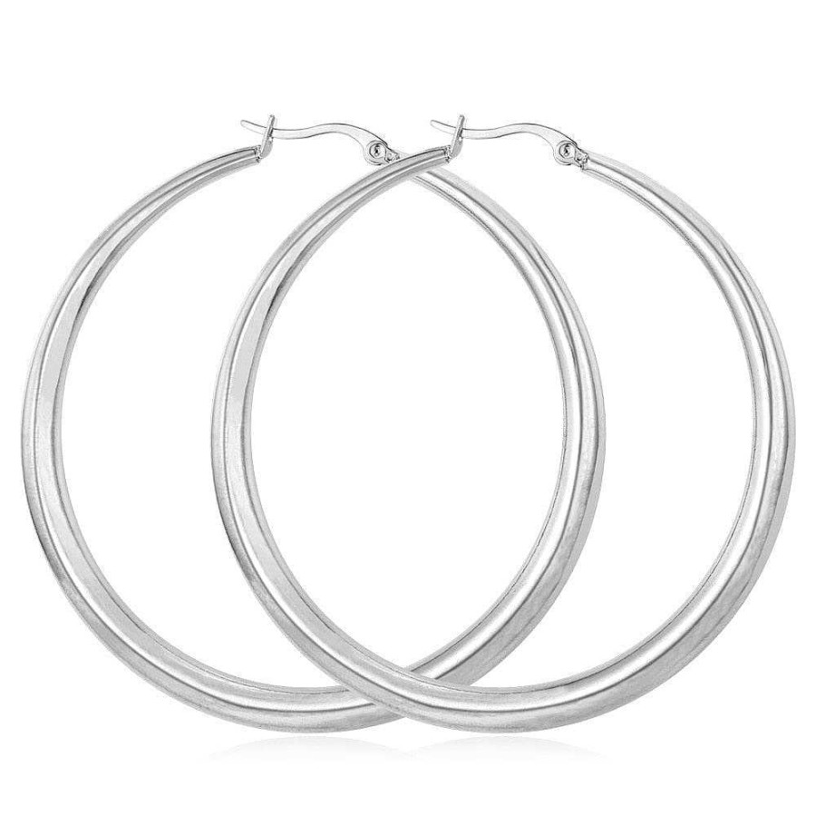 Style De Boucle D'Oreille Les bijoux en acier | Boucle D'Oreille Minimaliste En Forme D'Anneau Rond