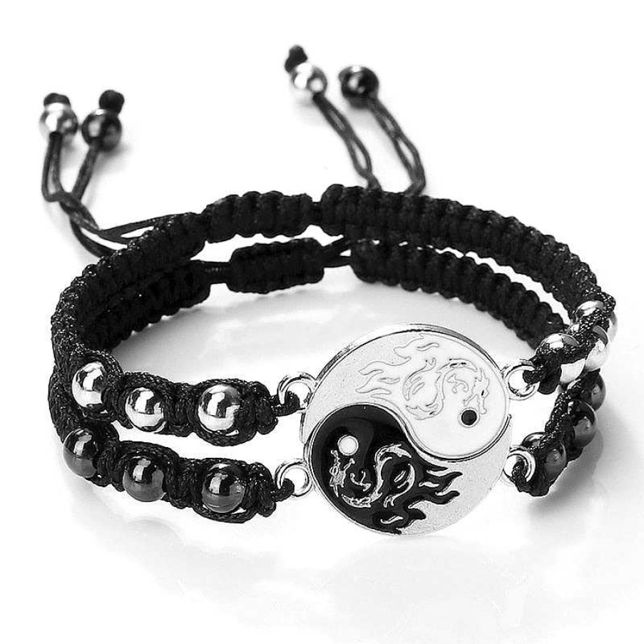 Styles De Bracelets Les bijoux en acier | Bracelet De Couple Ying Et Yang S Par