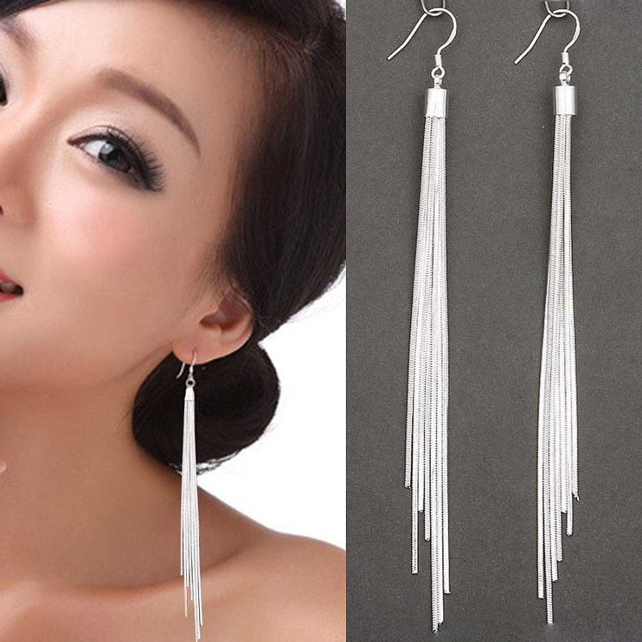 Style De Boucle D'Oreille Les bijoux en acier | Boucles D'Oreilles Pompons Nobles Avec Cha Ne