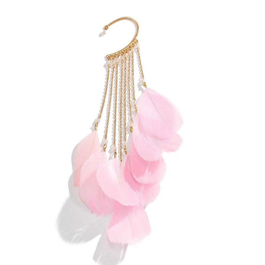 Style De Boucle D'Oreille Les bijoux en acier | Long Creative Feather Earring