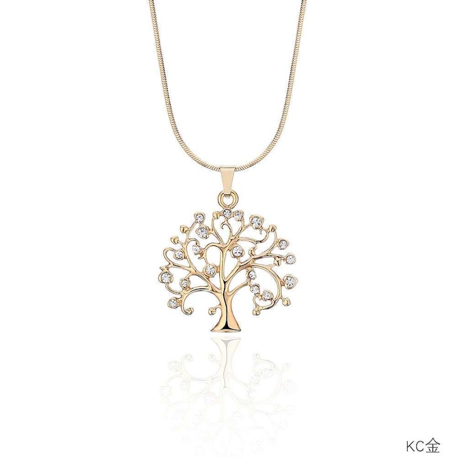 Style De Collier Les bijoux en acier | Collier Dor Pendentif Arbre De Vie