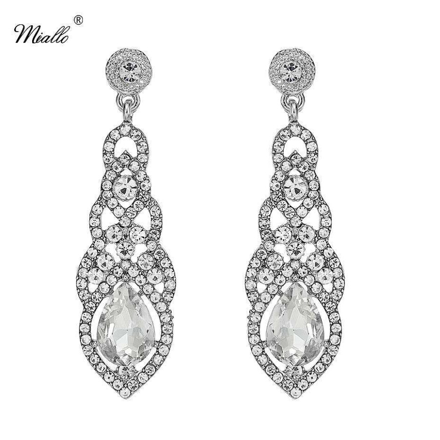 Style De Boucle D'Oreille Les bijoux en acier | Boucle D'Oreille De Mariage Longue Pour La Mari E