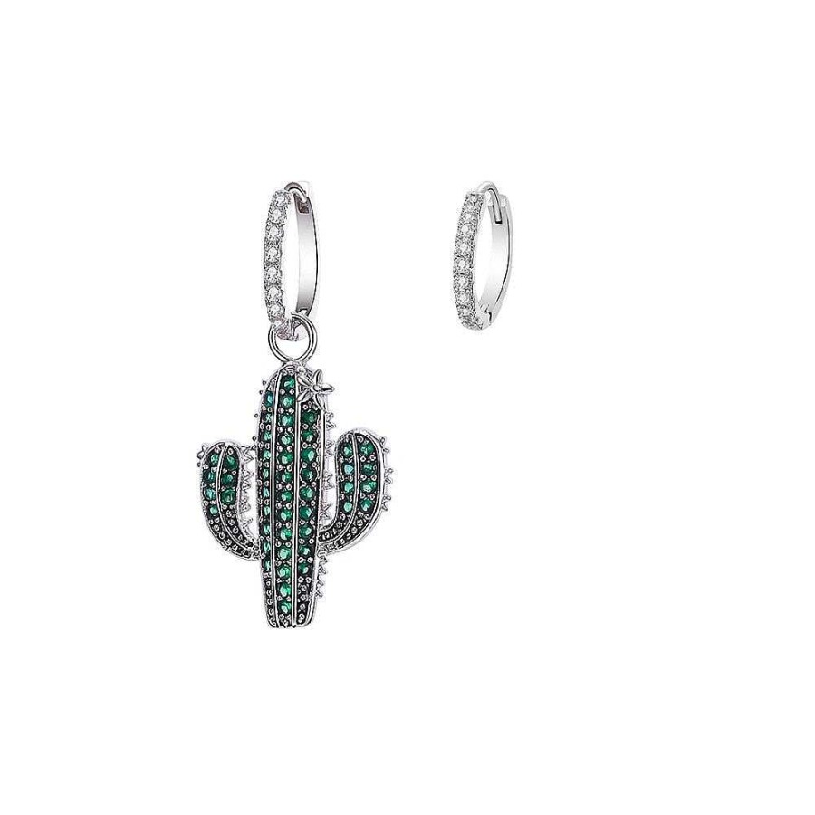 Style De Boucle D'Oreille Les bijoux en acier | Boucle D'Oreille Magnifique En Forme De Cactus Vert 'Oreille Verte