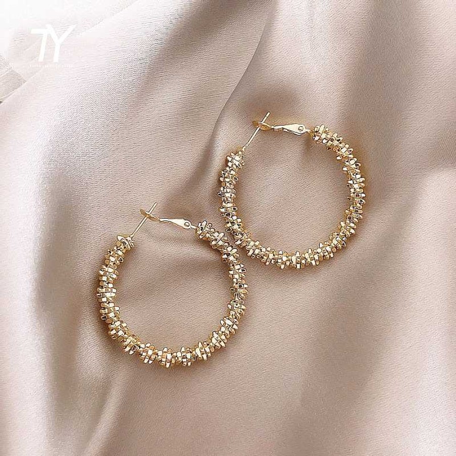 Style De Boucle D'Oreille Les bijoux en acier | Boucles D'Oreilles Anneaux En M Tal Tiss