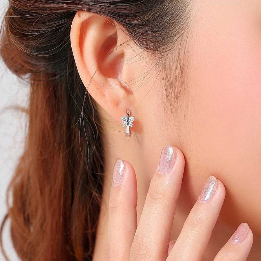 Style De Boucle D'Oreille Les bijoux en acier | Boucle D'Oreille Papillon En Pierre De Cristal