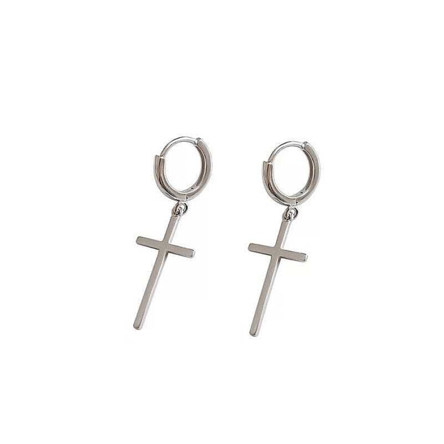 Style De Boucle D'Oreille Les bijoux en acier | Boucles D'Oreilles Croix Pendantes