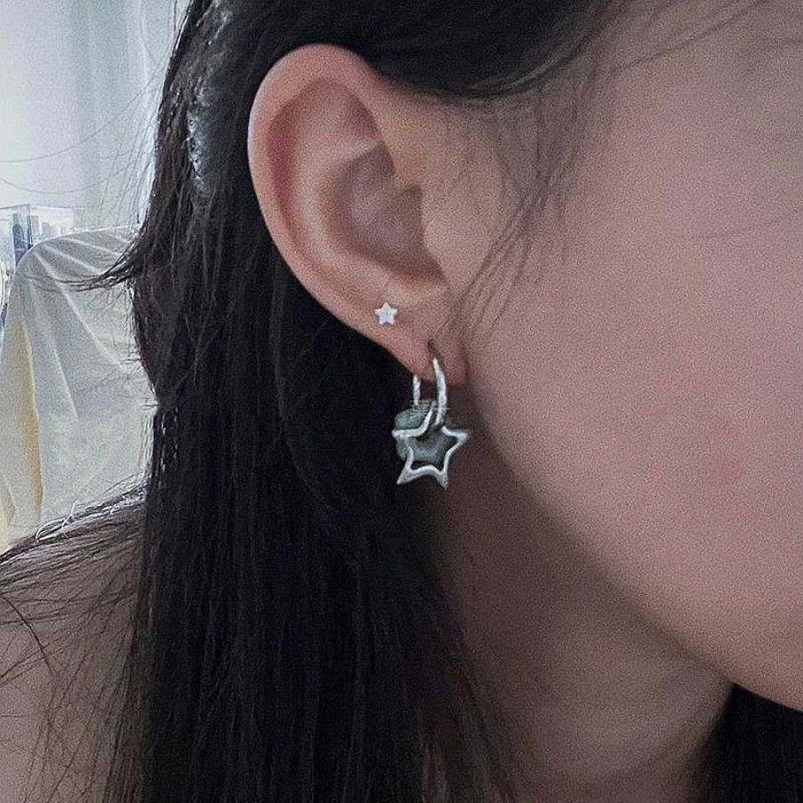 Style De Boucle D'Oreille Les bijoux en acier | Boucle D'Oreille En Forme D' Toile Au Design Punk