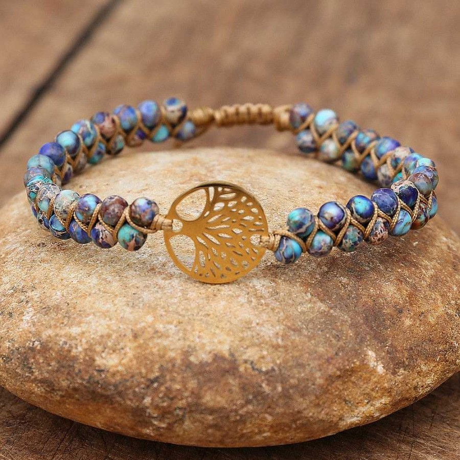 Styles De Bracelets Les bijoux en acier | Bracelet Arbre De Vie Turquoise