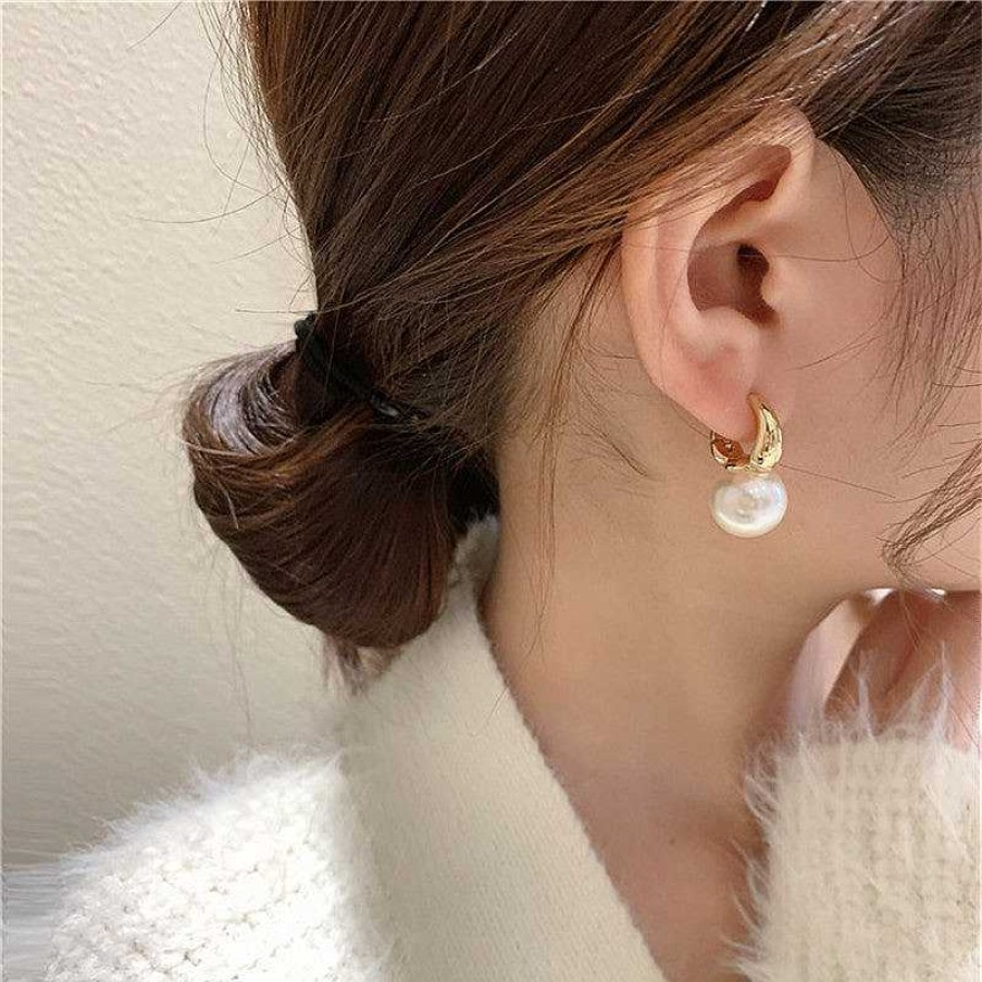 Style De Boucle D'Oreille Les bijoux en acier | Boucle D'Oreille De Mariage Mignonne En Perle