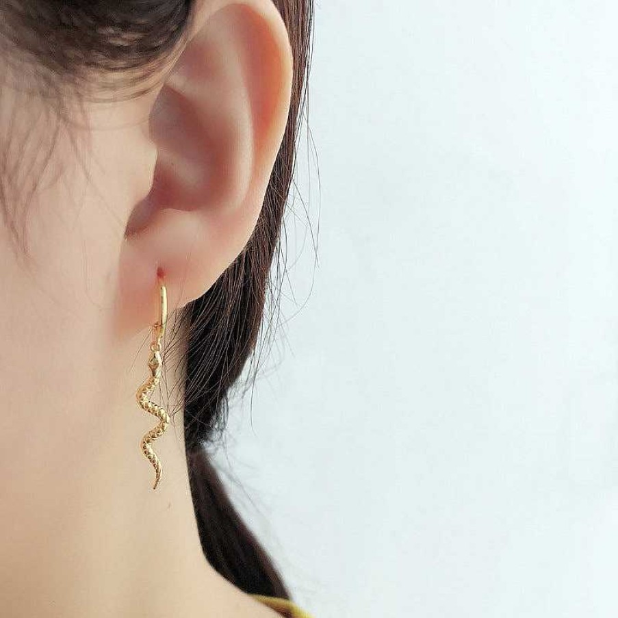 Style De Boucle D'Oreille Les bijoux en acier | Boucle D'Oreille Serpent R Tro Magnifique