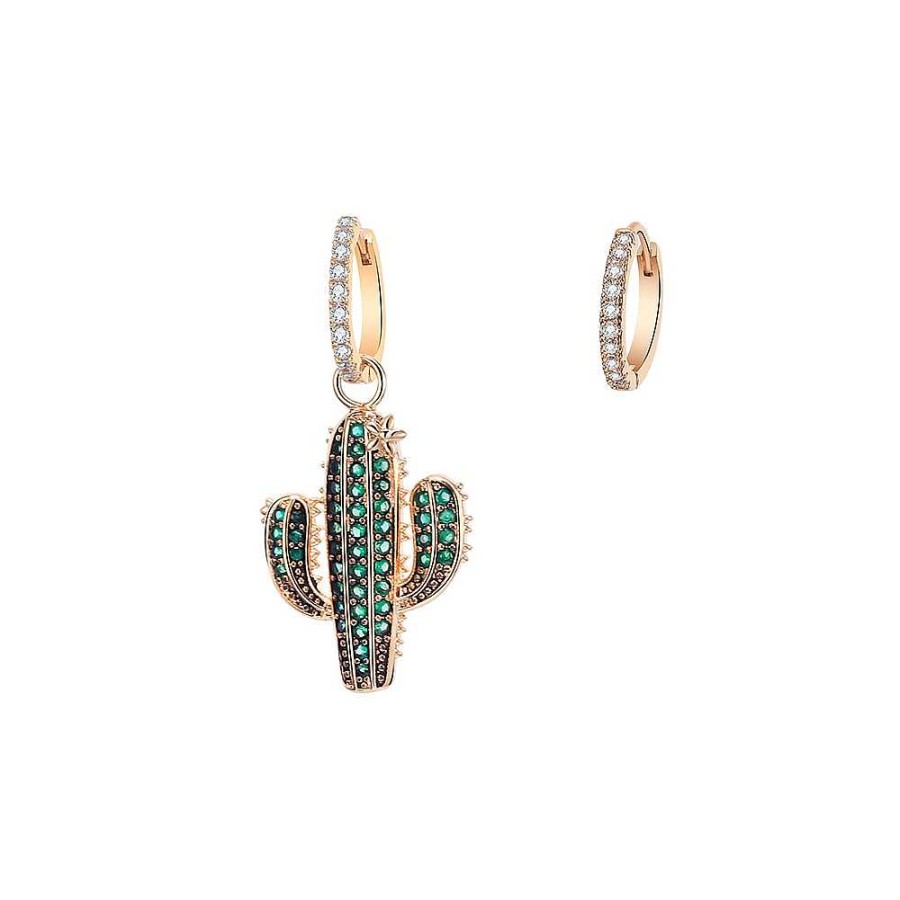 Style De Boucle D'Oreille Les bijoux en acier | Boucle D'Oreille Magnifique En Forme De Cactus Vert 'Oreille Verte