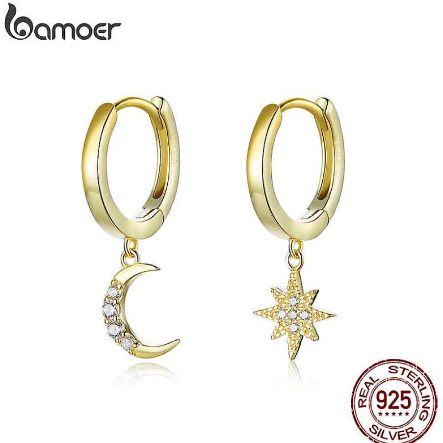 Style De Boucle D'Oreille Les bijoux en acier | Boucle D'Oreille Et Bague Pendentif Lune Et Toile