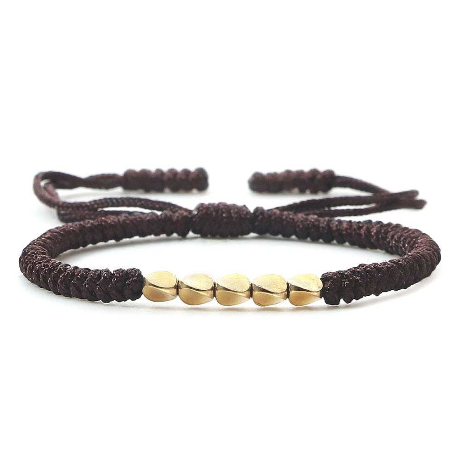 Styles De Bracelets Les bijoux en acier | Bracelet Tibetain Tissu Noir