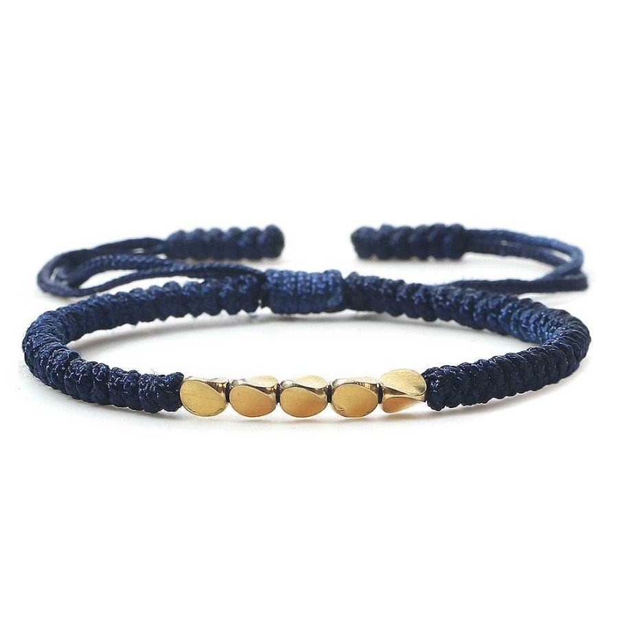 Styles De Bracelets Les bijoux en acier | Bracelet Tibetain Tissu Marine