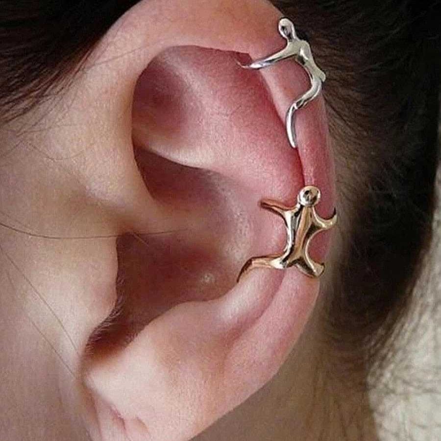 Style De Boucle D'Oreille Les bijoux en acier | Boucle D'Oreille Grimpante En Forme De Figure