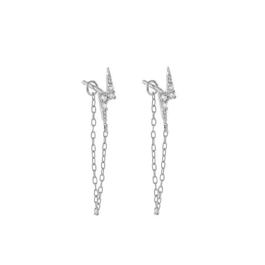 Style De Boucle D'Oreille Les bijoux en acier | Boucles D'Oreilles En Cha Ne Avec Zircon Exquis Et Glands