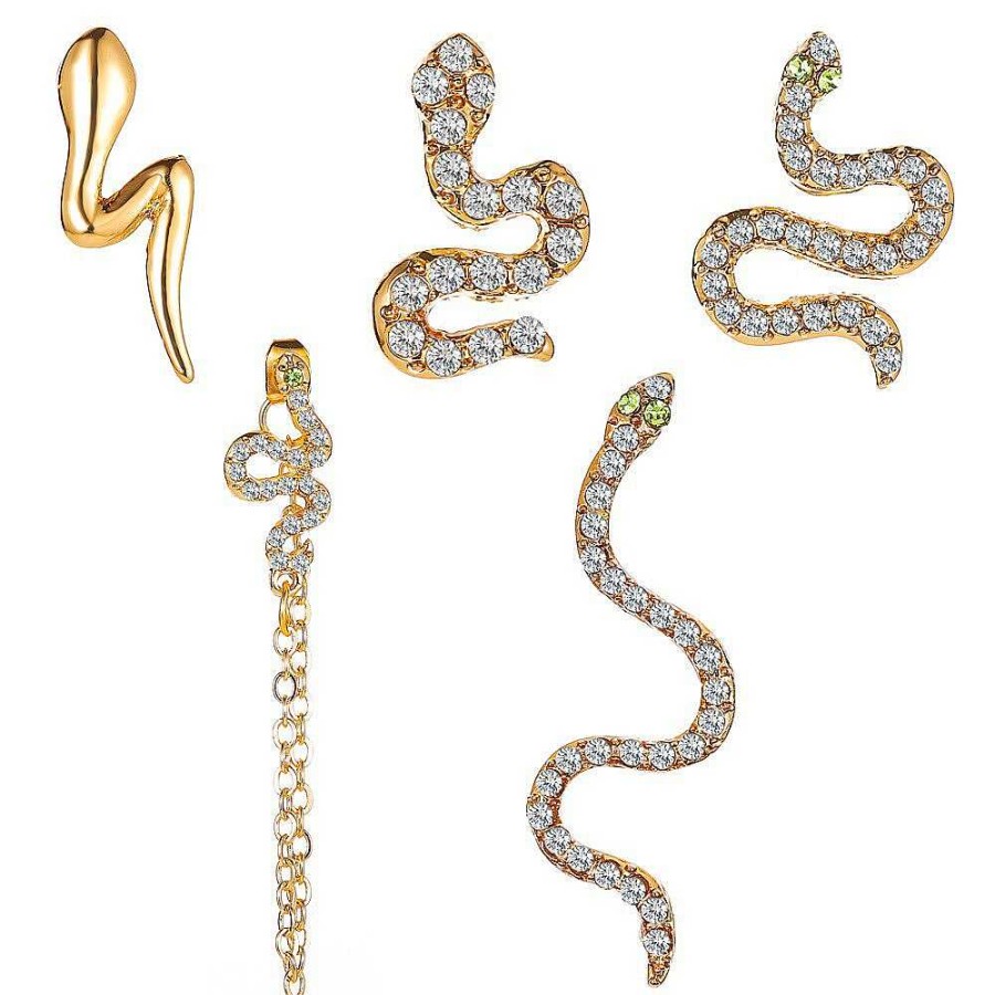 Style De Boucle D'Oreille Les bijoux en acier | Boucle D'Oreille Serpent En Cinq Pi Ces