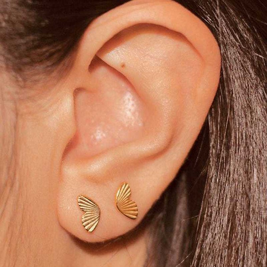 Style De Boucle D'Oreille Les bijoux en acier | Boucle D'Oreille En Deux Parties En Forme De Papillon