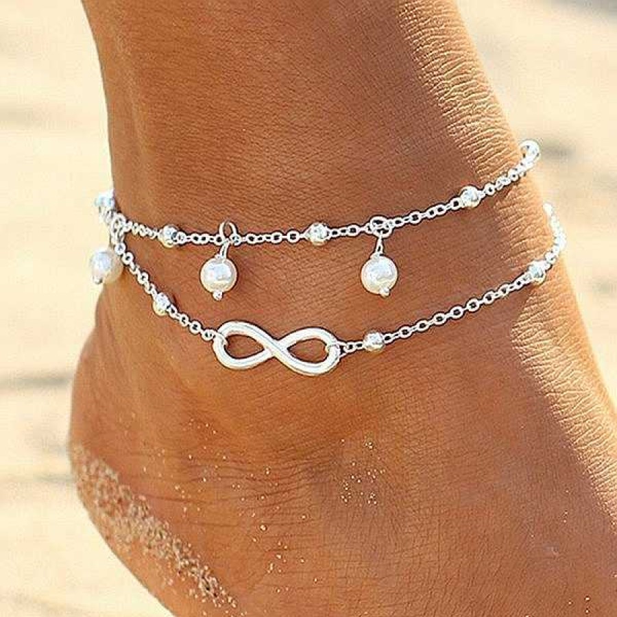 Styles De Bracelets Les bijoux en acier | Bracelet De Cheville Signe Infini