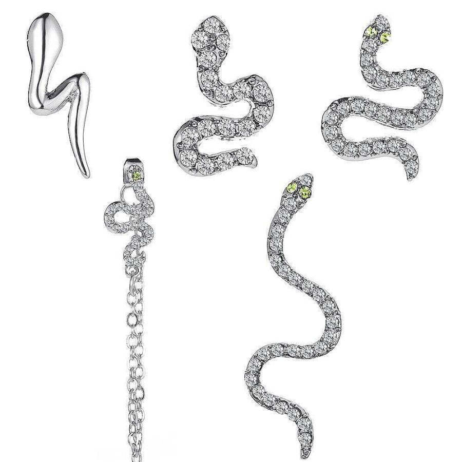 Style De Boucle D'Oreille Les bijoux en acier | Boucle D'Oreille Serpent En Cinq Pi Ces