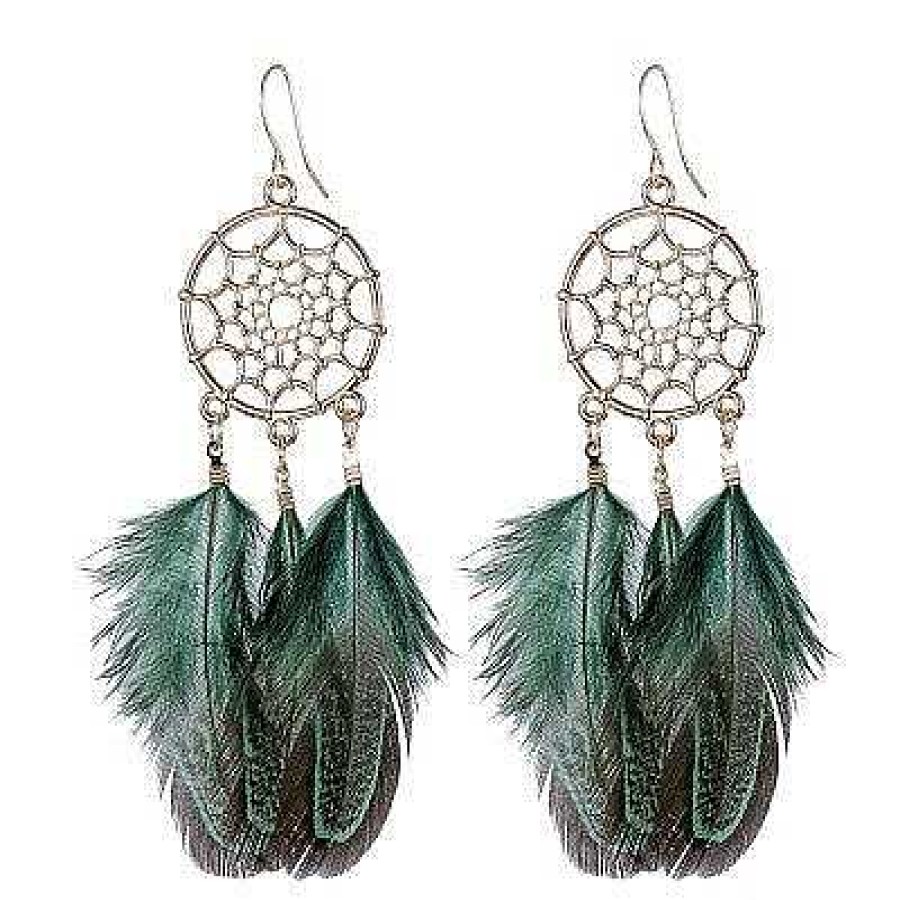 Style De Boucle D'Oreille Les bijoux en acier | Boucle D'Oreille Attrape-R Ves En Plume