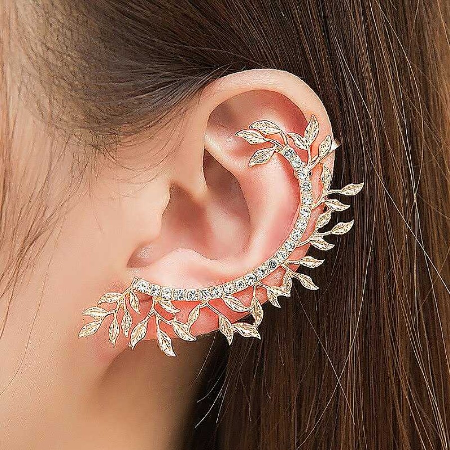 Style De Boucle D'Oreille Les bijoux en acier | Boucle D'Oreille Grimpante En Cristal Strass