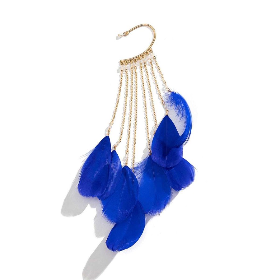 Style De Boucle D'Oreille Les bijoux en acier | Long Creative Feather Earring