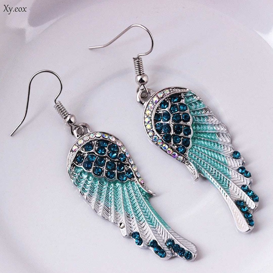 Style De Boucle D'Oreille Les bijoux en acier | Boucle D'Oreille Plume Ailes D'Ange