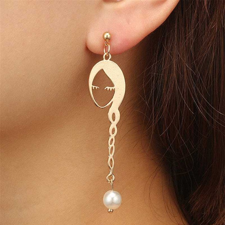 Style De Boucle D'Oreille Les bijoux en acier | Boucle D'Oreille En Cha Ne Perle De Mode G Om Trique