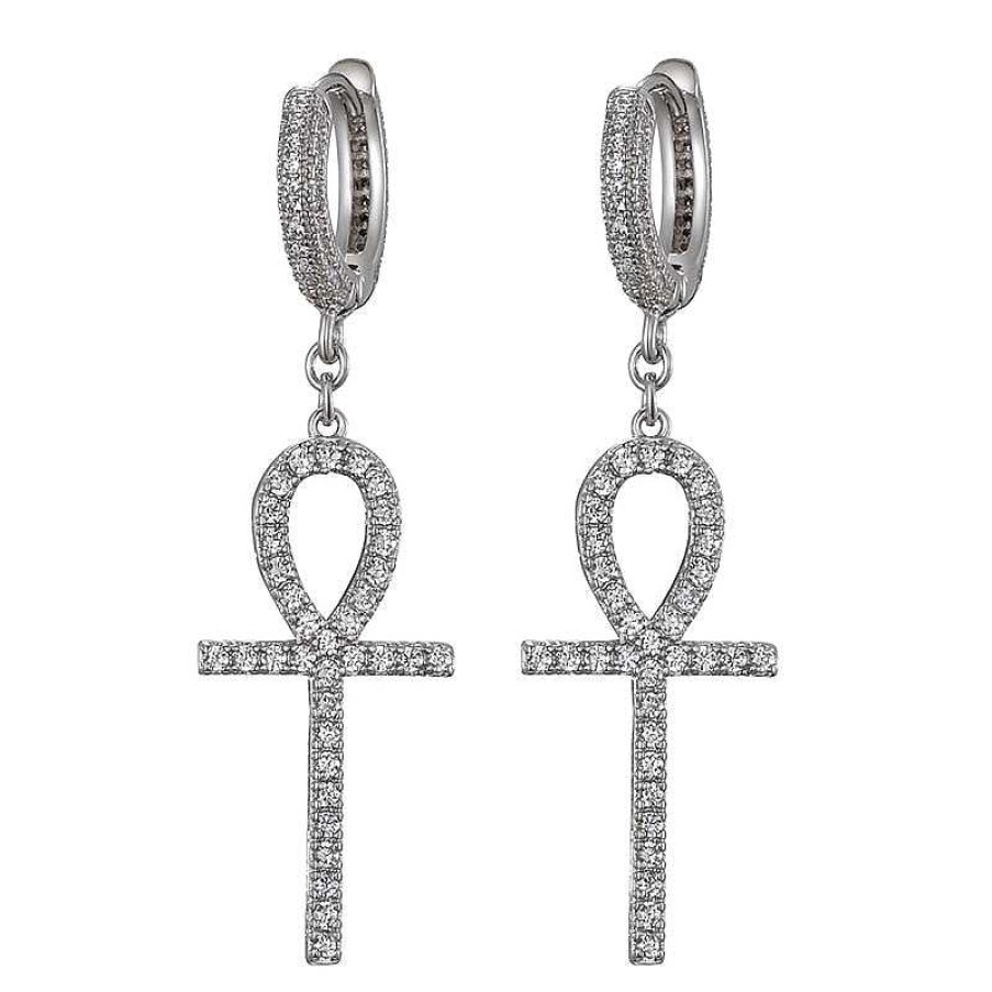 Style De Boucle D'Oreille Les bijoux en acier | Boucles D'Oreilles En Zircon Et Croix