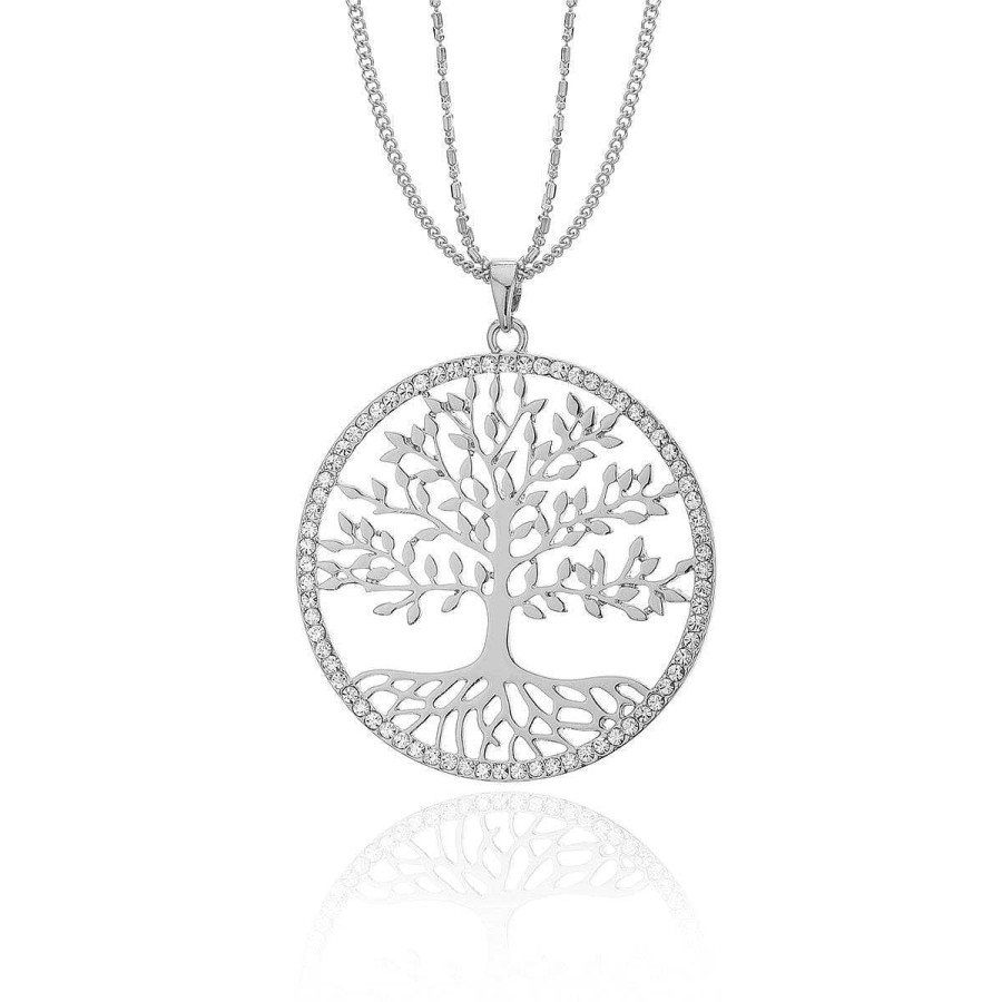 Style De Collier Les bijoux en acier | Collier Arbre De Vie Et Cristaux