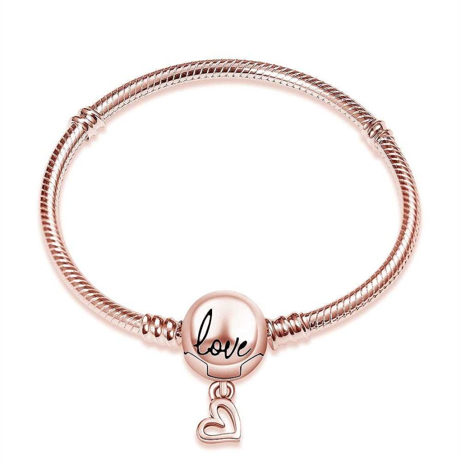 Styles De Bracelets Les bijoux en acier | Bracelet Dor Coeur Love