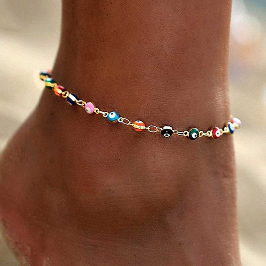 Styles De Bracelets Les bijoux en acier | Bracelet De Cheville Billard Couleur Or