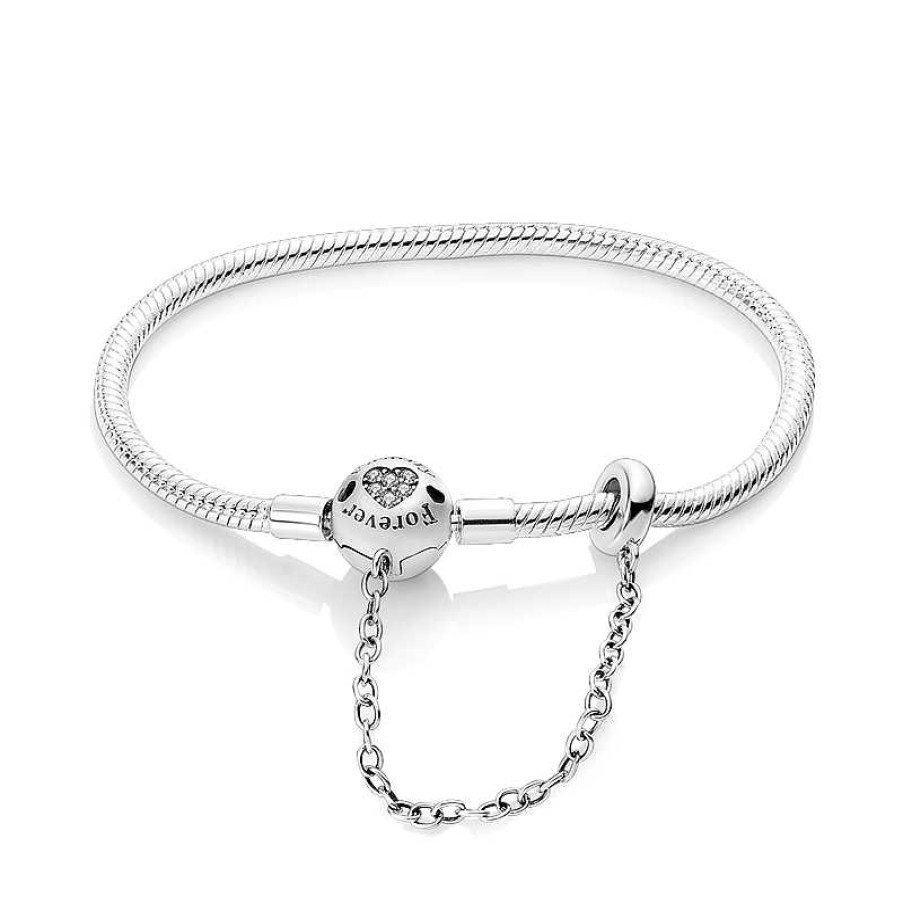 Styles De Bracelets Les bijoux en acier | Bracelet En Argent Avec Coeur Forever